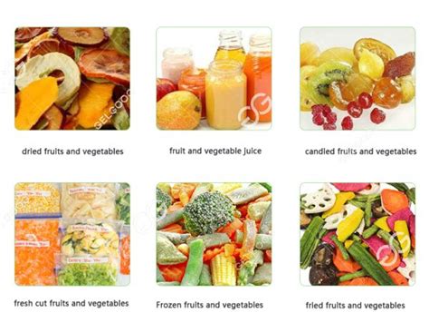 fruit and vegetable processing.